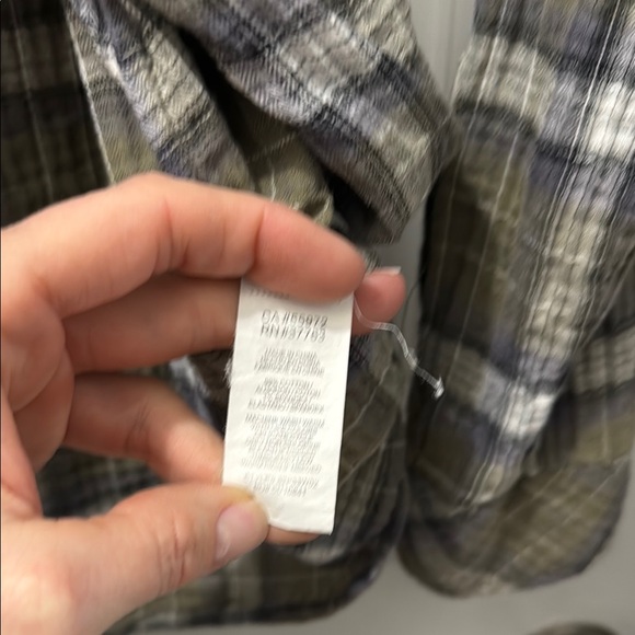 C&C California Olive and White Plaid Shirt - Picture 8 of 10
